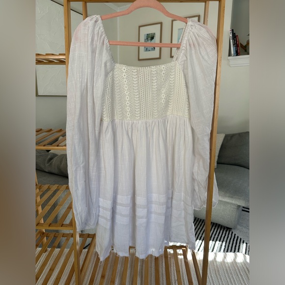 Pink Lily white long sleeve boho dress - Picture 3 of 7